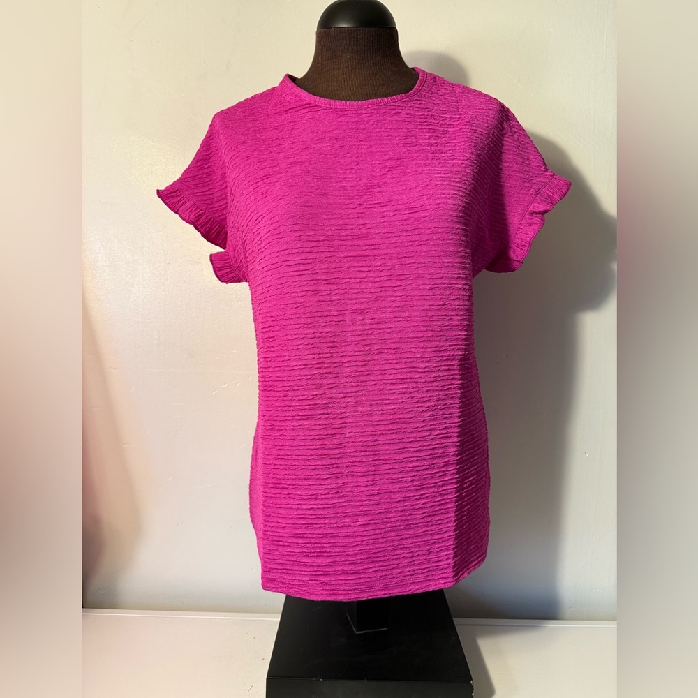 Pink Textured Women's Top